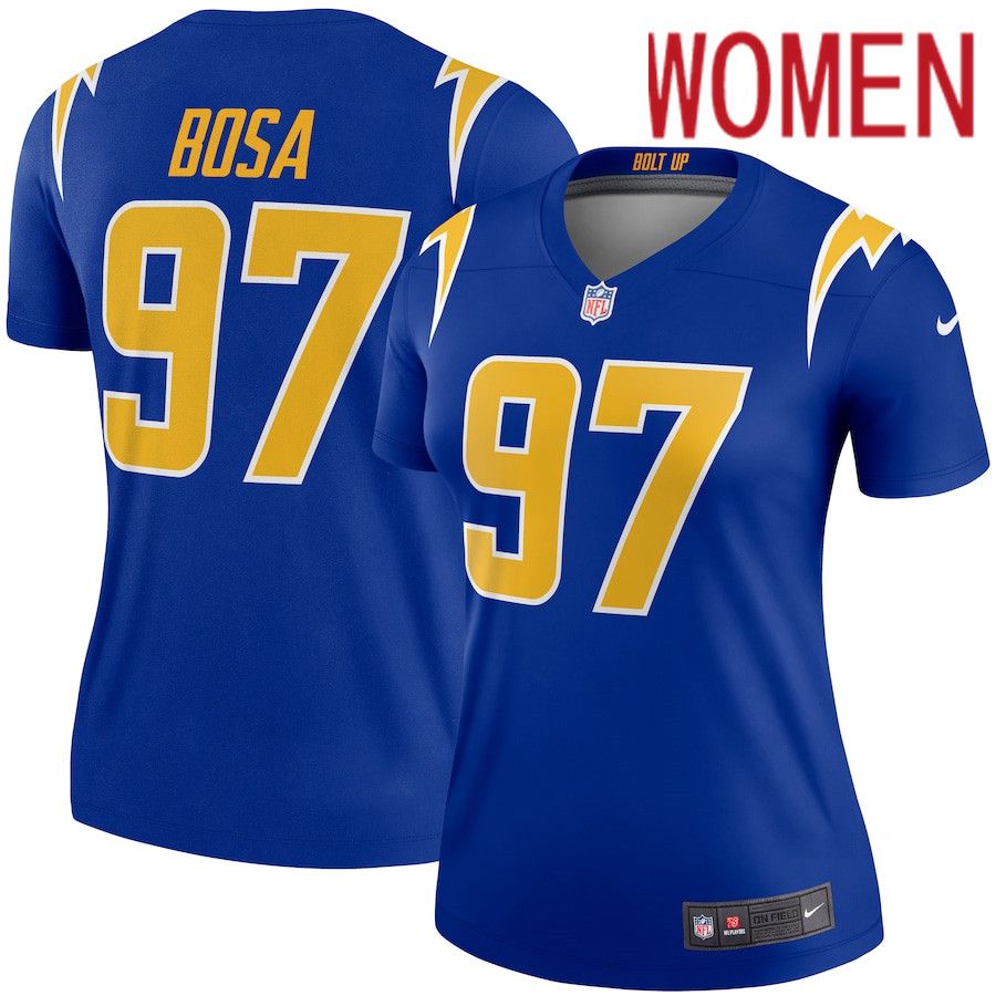 Women Los Angeles Chargers #97 Joey Bosa Nike Royal 2nd Alternate Legend NFL Jersey->women nfl jersey->Women Jersey